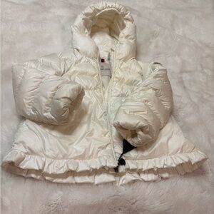 Moncler Kids White Puffer Jacket